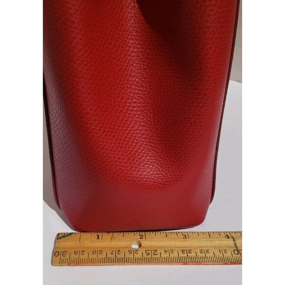 Coach Mini Christie Carryall Red Pebbled Purse Crossbody HandBag Satchel EUC - Picture 14 of 16